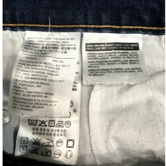 Levis 712 Slim Womens Jeans Dark Wash Size 32Wx32L - Picture 9 of 12